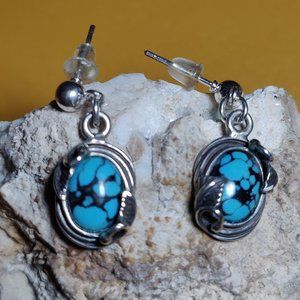 Turquoise and sterling earrings